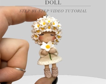 Polymer Clay Flower Doll Video Tutorial – Sculpting Class