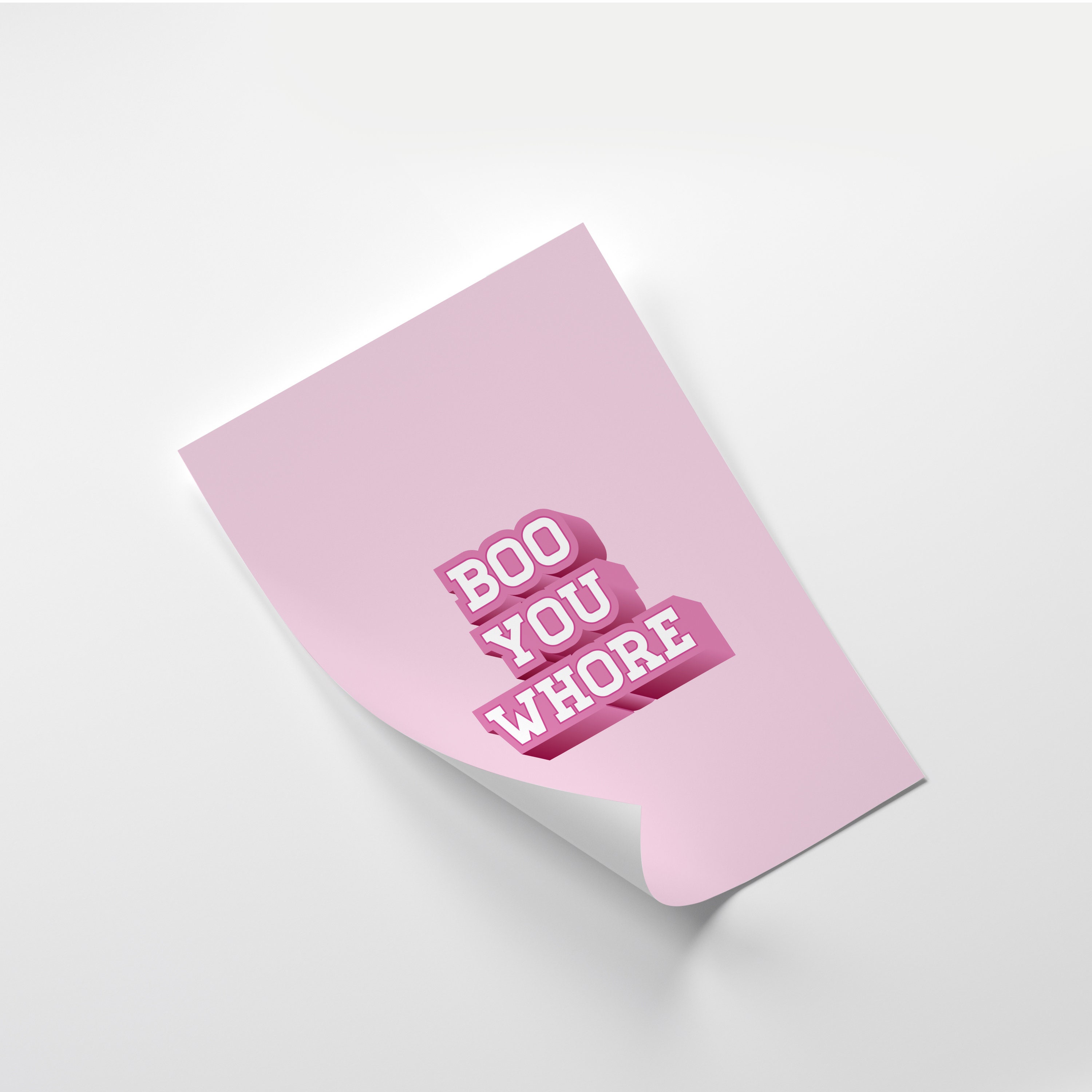 Mean Girls Boo You Whore Phrase Stitched Maglietta Con Collo A V