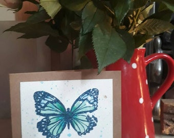 Butterfly Happy Birthday Card, Blank Card, Greetings Card