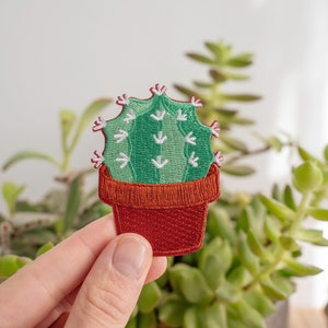 Cactus Patch, Plant Lover Iron-On Patch, Plant Lover Gift, Succulent Art, Plant Art, Cactus Art, Succulent Plant Patch, Cactus Lover Gift