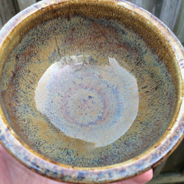 Chips Dip Salsa bowl in brown glaze 8 oz