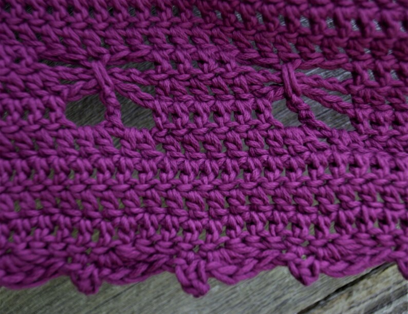 Womens crochet wrap pattern, shawl with butterfly crochet stitch, crochet shawl pattern pdf image 4