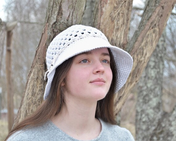 Crochet Sun Hat for Women Wide Brim 