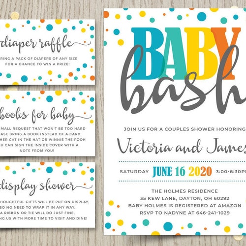 Baby Bash Couples Co Ed Baby Shower Invitation Card Baby Boy Etsy Canada Baby Bash Couples Co Ed Baby Shower Invitation Card Baby Boy Etsy Canada