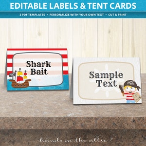 Pirate Party Food Labels, Printables Pirate Theme Themed Birthday Decor ...