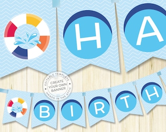 Pool Party Banner | Etsy
