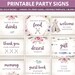 Boho Baby Shower Signs, Couples Shower Decor, Printable Bohemian Party ...