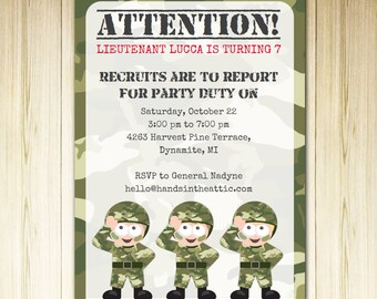 army camo birthday party theme party invitations supplies etsy camo party invitations