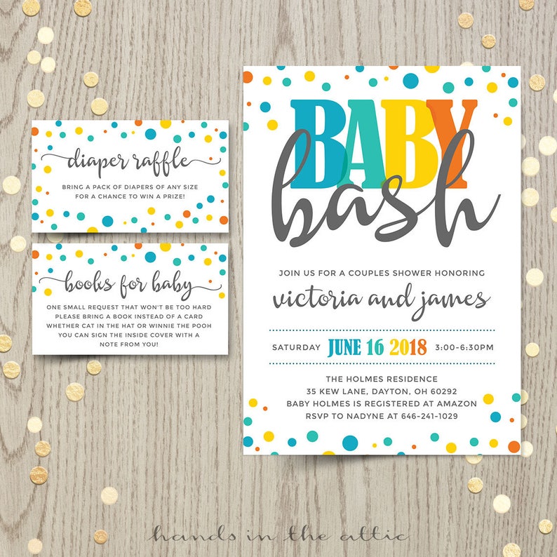 Baby Bash Couples Co Ed Baby Shower Invitation Card Baby Boy Etsy Baby Bash Couples Co Ed Baby Shower Invitation Card Baby Boy Etsy