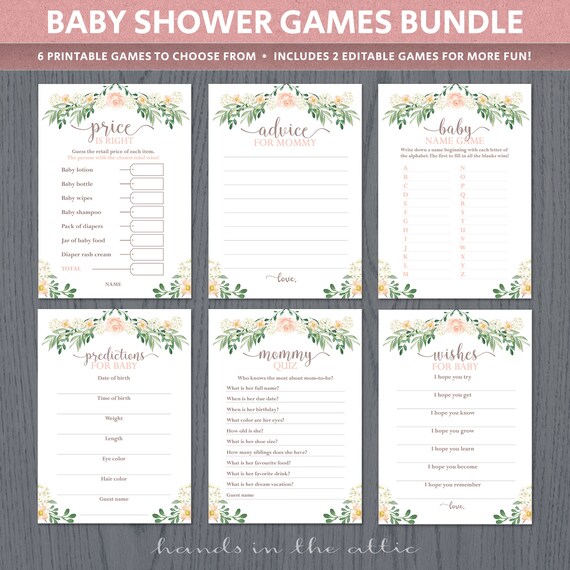 Baby shower games, printable sheets, party games, easy unique fun, who knows mommy best, advice, price is right, wishes predictions, DIGITAL Il_570xn