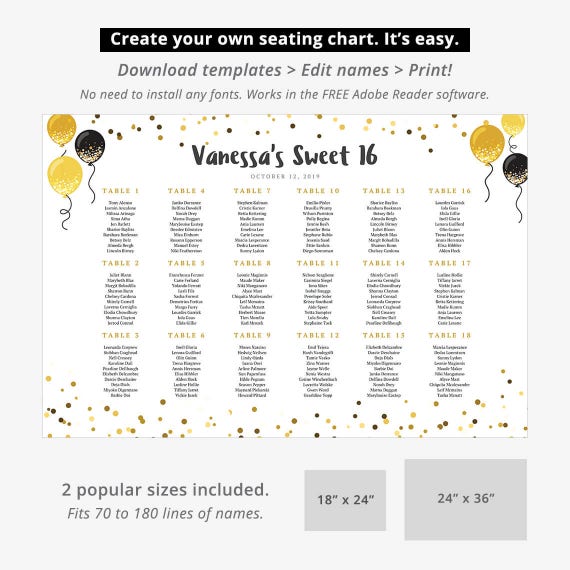 Jubilee Seating Chart