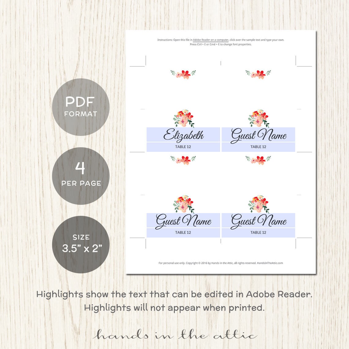 Unique wedding printables wedding templates diy wedding | Etsy