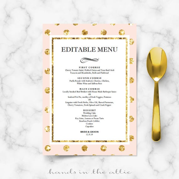 pic Menu Cards For Buffet diy bridal shower menu cards for