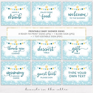 Baby Boy Shower Decor, Printable Templates Baby Shower, Invitations ...