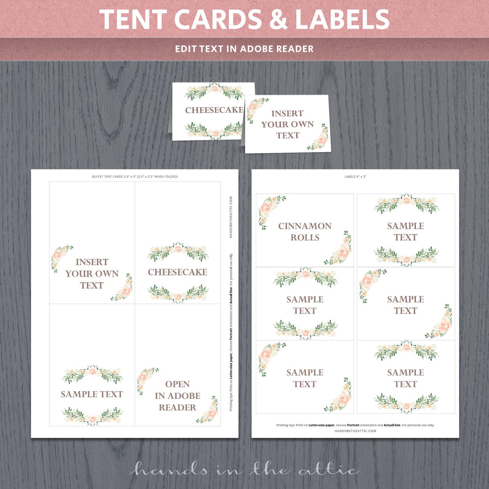 Floral Baby Shower Decor Printable Templates Spring Baby | Etsy