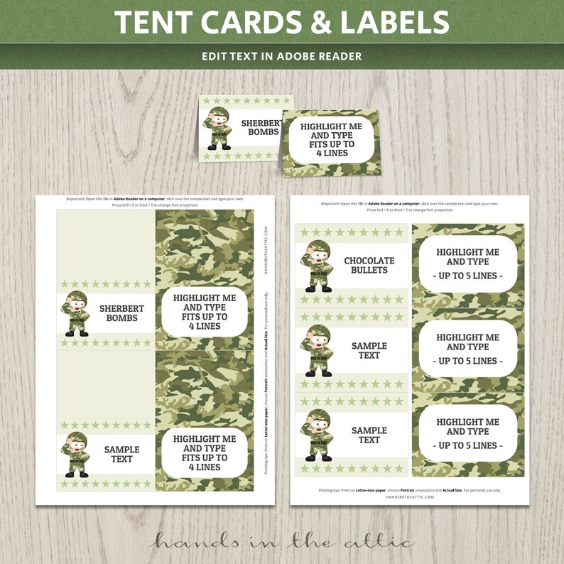 Army Camo Birthday Party Theme Party Invitations Supplies | Etsy