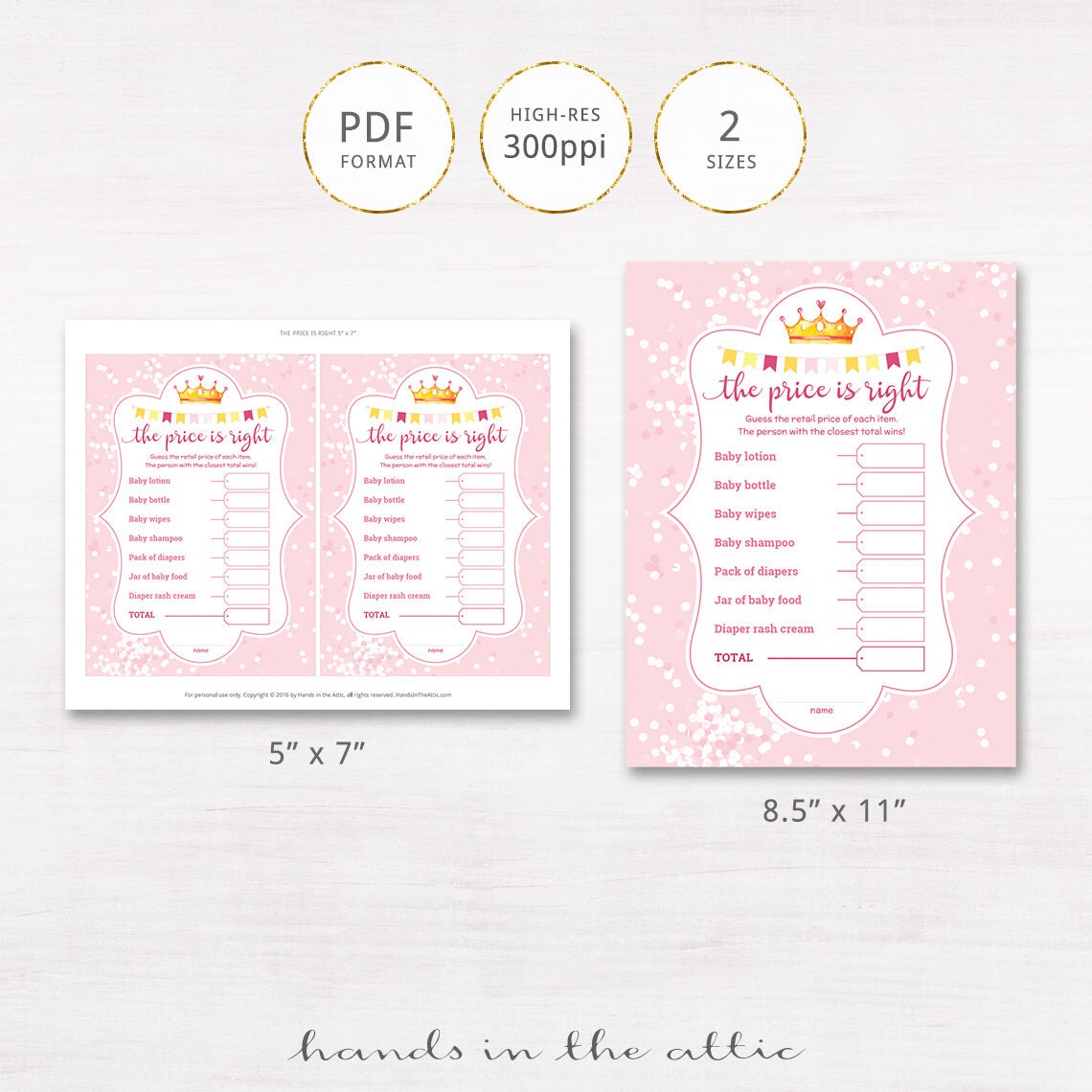 Editable Price Is Right Baby Girl Shower Game Printable Baby Etsy 日本