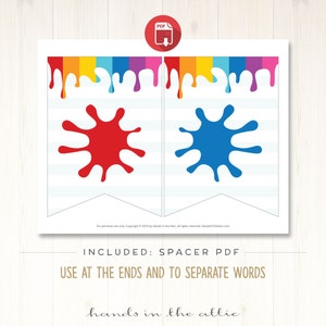 Party Decoration Ideas, Art Party Birthday Supplies, Printable Party ...