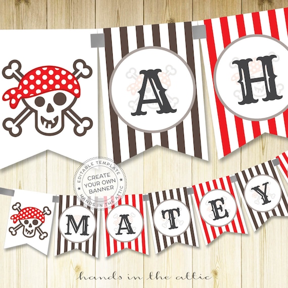 pirate printable alphabet banner editable template pirate alphabet banner template