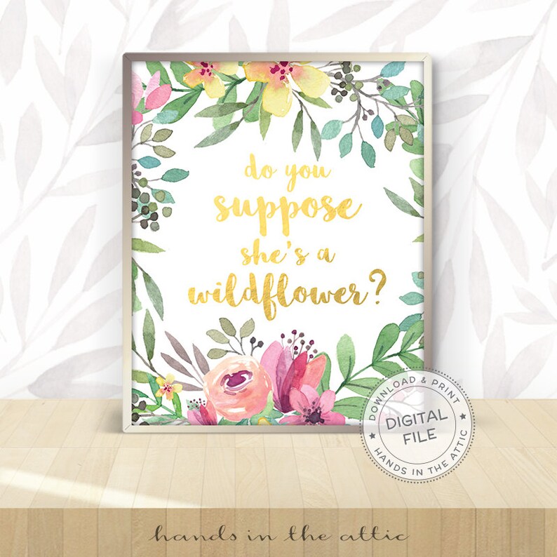 Floral Nursery Baby Shower Gift Ideas Floral Wreath Art Do Etsy