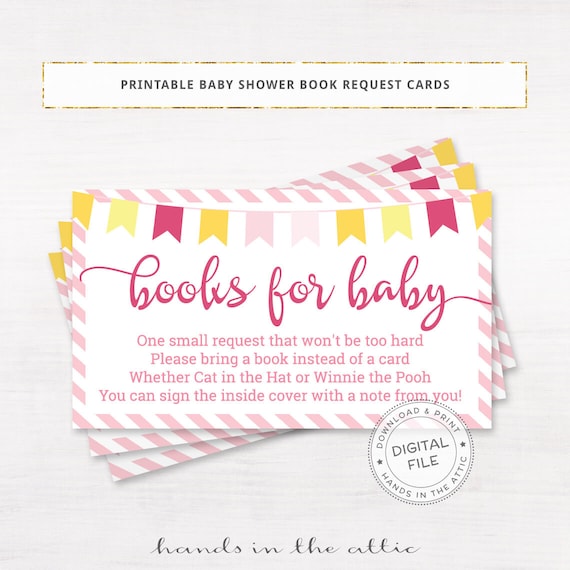 Book request baby shower, books for baby printable cards, baby girl