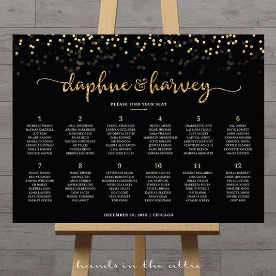 Wedding Seating Chart List