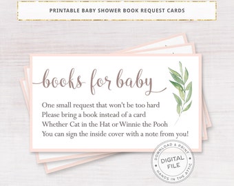 Books for baby inserts, floral baby shower invitation request, printable book request, spring baby shower invitations accessories, DIGITAL