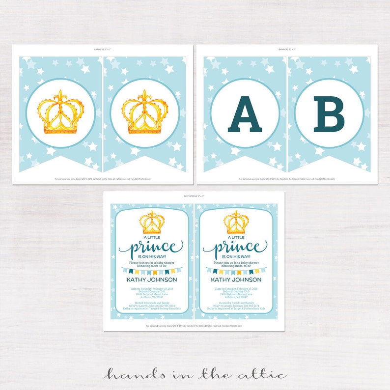 Baby boy shower decor printable templates baby shower | Etsy