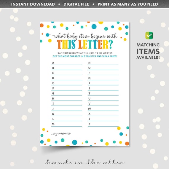 Baby Shower Guessing Template Letter Etsy New Zealand