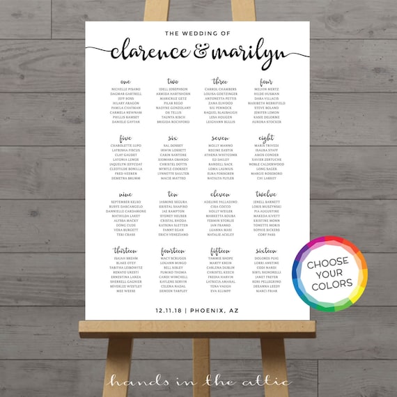 Etsy Seating Chart Board