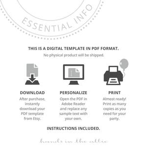 Printable Menu Cards, Do It Yourself DIY, Card Template, Wedding ...