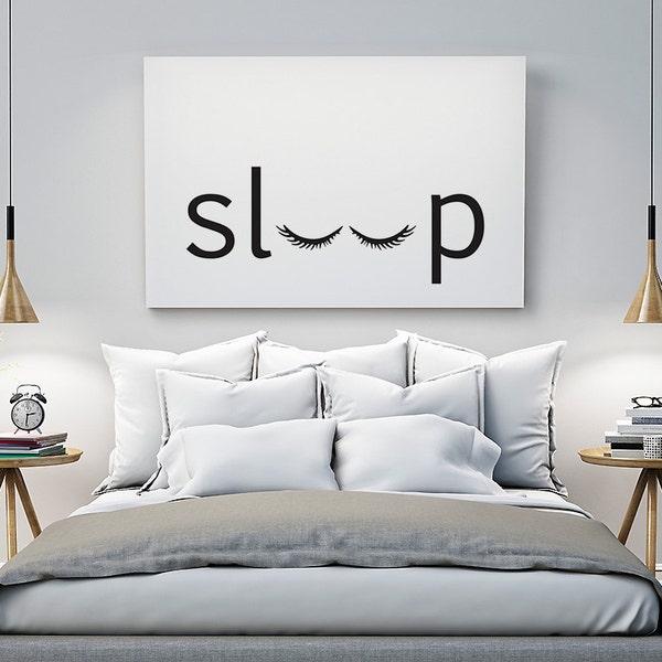 sleep - Bedroom - Printable Poster - Typography Print Black & White Wall Art Poster Print Scandi Art for Bedroom / GuestRoom