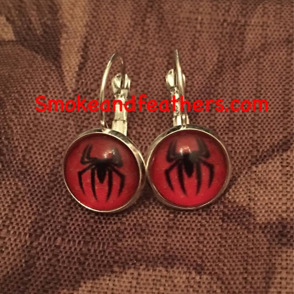 Spider-man symbol earrings