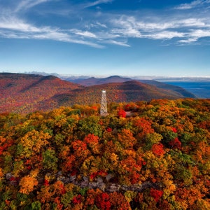 View from Above Overlook Mountain -  NY Mountain Wall Art -  - Fall Foliage- North East Photography - Fine Art Print