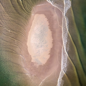 Sandbar from Above - Jersey Shore Art - Aerial Photography -   Coastal Art - New Jersey Beaches - Home Decor - Wall Art