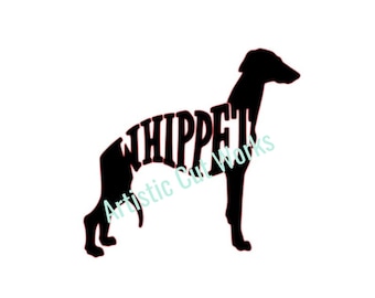 Whippet SVG file Dog Breed Silhouette