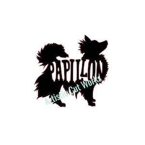 Papillon SVG-bestand hondenras silhouet