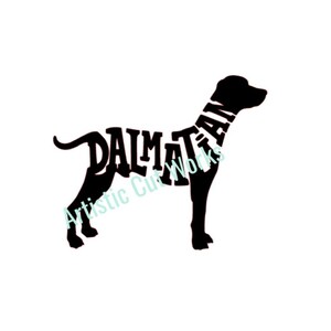 Dalmation-Male SVG file Dog Breed Silhouette