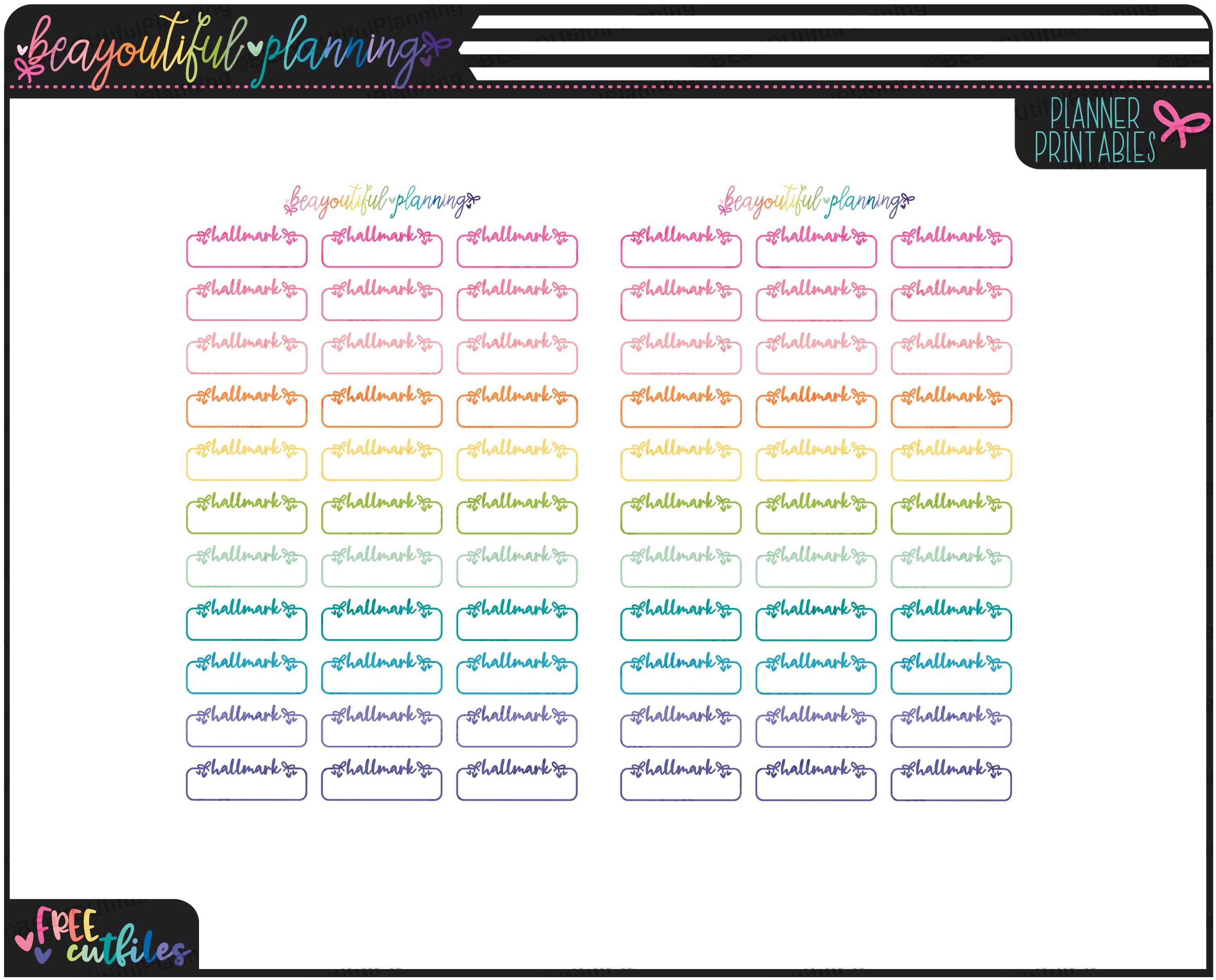 New Address Hallmark Label Templates