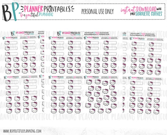 hello kitty printable emotion labels planner stickers etsy hello kitty printable