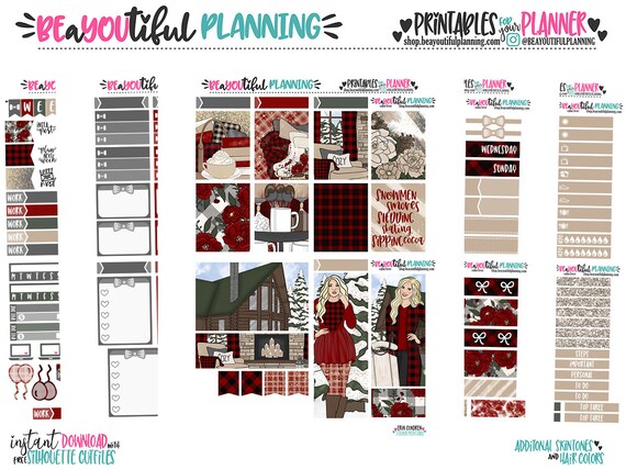 Cabin Fever Printable Planner Stickers For Use With Erin Etsy