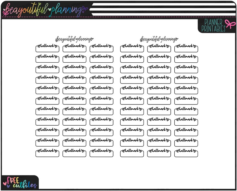 Hallmark Labels Foil Ready Functional Printable Planner | Etsy