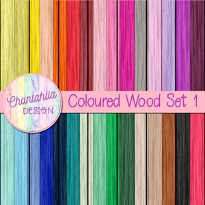 Coloured Wood Digital Paper Backgrounds in 30 Colours for Digital Scrapbooking, Card Making, Digital Scrapbooking, 12 x 12, JPEG, 300dpi