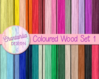 Coloured Wood Digital Paper Backgrounds in 30 Colours for Digital Scrapbooking, Card Making, Digital Scrapbooking, 12 x 12, JPEG, 300dpi