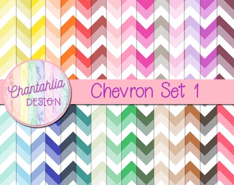 Chevron Digital Paper in 30 Colours for Digital Scrapbooking, Card Making, Invitations - Digital Scrapbooking, 12 x 12, JPEG, 300dpi