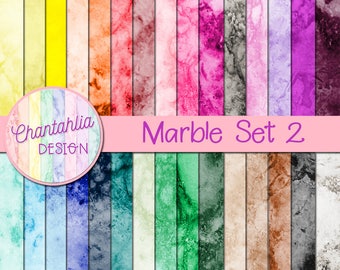 Marble 2 Digital Paper in 30 Colours for Digital Scrapbooking, Card Making, Invitations - Digital Scrapbooking, Printables ,12 x 12,