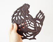Pot Holder Hot Pad Kitchen Trivet Metal Decorations Primitive Kitchen Rustic Home Decor Farmhouse Rooster Hen Kitchenware Cookware 7 quot x 7 quot