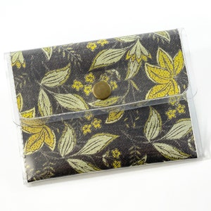 Golden Leaves Wallet, small women&#39;s wallet, business card case, credit card holder, gift card holder