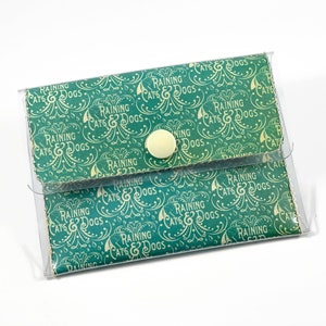 Gift for Her, Raining Cats & Dogs Wallet for Women, Credit Card Holder