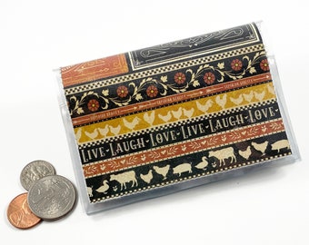 Small Farmhouse Wallet for Women, Vegan Credit Card Holder, Minimalist Women's Wallet, Pretty Small Wallet